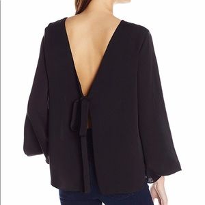 Halston Heritage Tie Back Georgette Top